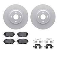 4312-80023 Geospec Brake Rotors with 3000-Series Ceramic Brake Pads & Hardware, Fits Select Multiple Makes/Models, Position: Rea