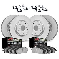 4414-42002 Geospec Brake Rotors with Ultimate-Duty Brake Pads & Hardware, 2006-2010 Mopar, Position: Front and Rear