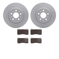 4502-26010 Geospec Brake Rotors w/5000 Advanced Brake Pads Kit, Fits Select Tesla, Position: Front