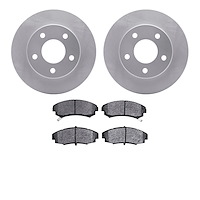 4502-45035 Geospec Brake Rotors w/5000 Advanced Brake Pads Kit, 1986-1992 GM, Position: Front