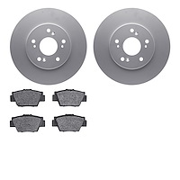 4502-58016 Geospec Brake Rotors w/5000 Advanced Brake Pads Kit, 1991-1996 Acura/Honda, Position: Rear