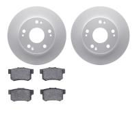 4502-59115 Geospec Brake Rotors w/5000 Advanced Brake Pads Kit, 2003-2008 Acura/Honda, Position: Rear