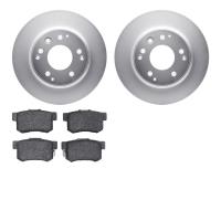 4502-59136 Geospec Brake Rotors w/5000 Advanced Brake Pads Kit, 1995-1998 Acura/Honda, Position: Rear
