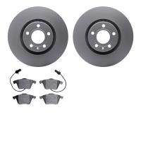 4502-73123 Geospec Brake Rotors w/5000 Advanced Brake Pads Kit, 2005-2011 Audi/Volkswagen, Position: Front