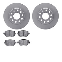 4502-74123 Geospec Brake Rotors w/5000 Advanced Brake Pads Kit, Fits Select Audi/Volkswagen, Position: Rear