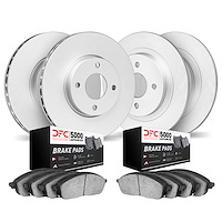 4504-31074 Geospec Brake Rotors w/5000 Advanced Brake Pads Kit, 1984-1991 BMW, Position: Front and Rear