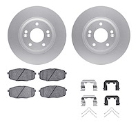 4512-03122 Geospec Brake Rotors w/5000 Advanced Brake Pads Kit & Hardware, 2017-2019 Kia/Hyundai/Genesis, Position: Front