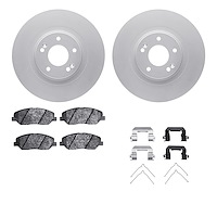 4512-03179 Geospec Brake Rotors w/5000 Advanced Brake Pads Kit & Hardware, 2013-2019 Kia/Hyundai/Genesis, Position: Front