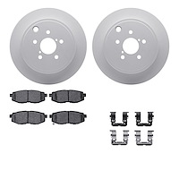 4512-13066 Geospec Brake Rotors w/5000 Advanced Brake Pads Kit & Hardware, Fits Select Multiple Makes/Models, Position: Rear