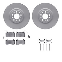 4512-16004 Geospec Brake Rotors w/5000 Advanced Brake Pads Kit & Hardware, 2017-2021 Alfa Romeo, Position: Front