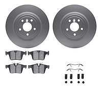 4512-20065 Geospec Brake Rotors w/5000 Advanced Brake Pads Kit & Hardware, Fits Select Jaguar, Position: Rear