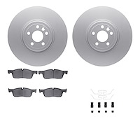 4512-20070 Geospec Brake Rotors w/5000 Advanced Brake Pads Kit & Hardware, 2017-2019 Multiple Makes/Models, Position: Front