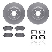 4512-21082 Geospec Brake Rotors w/5000 Advanced Brake Pads Kit & Hardware, Fits Select Kia/Hyundai/Genesis, Position: Front