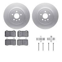 4512-26005 Geospec Brake Rotors w/5000 Advanced Brake Pads Kit & Hardware, 2012-2020 Tesla, Position: Rear