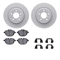 4512-31242 Geospec Brake Rotors w/5000 Advanced Brake Pads Kit & Hardware, 2011-2016 BMW, Position: Rear