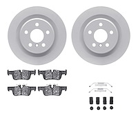 4512-31290 Geospec Brake Rotors w/5000 Advanced Brake Pads Kit & Hardware, Fits Select Multiple Makes/Models, Position: Rear