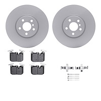 4512-32000 Geospec Brake Rotors w/5000 Advanced Brake Pads Kit & Hardware, Fits Select Mini, Position: Front