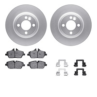 4512-32032 Geospec Brake Rotors w/5000 Advanced Brake Pads Kit & Hardware, 2007-2015 Mini, Position: Front