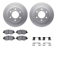 4512-40104 Geospec Brake Rotors w/5000 Advanced Brake Pads Kit & Hardware, 2007-2018 Multiple Makes/Models, Position: Front