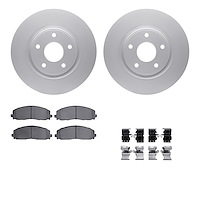4512-40151 Geospec Brake Rotors w/5000 Advanced Brake Pads Kit & Hardware, Fits Select Multiple Makes/Models, Position: Front