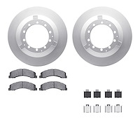 4512-40157 Geospec Brake Rotors w/5000 Advanced Brake Pads Kit & Hardware, 2008-2021 Multiple Makes/Models, Position: Rear