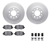 4512-42066 Geospec Brake Rotors w/5000 Advanced Brake Pads Kit & Hardware, Fits Select Mopar, Position: Rear