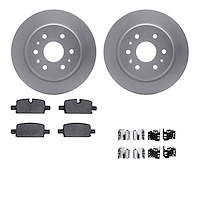 4512-47126 Geospec Brake Rotors w/5000 Advanced Brake Pads Kit & Hardware, Fits Select GM, Position: Rear