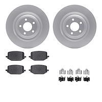 4512-54239 Geospec Brake Rotors w/5000 Advanced Brake Pads Kit & Hardware, Fits Select Ford/Lincoln/Mercury/Mazda, Position: Rea