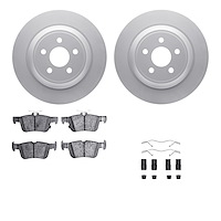4512-55011 Geospec Brake Rotors w/5000 Advanced Brake Pads Kit & Hardware, Fits Select Ford/Lincoln/Mercury/Mazda, Position: Rea