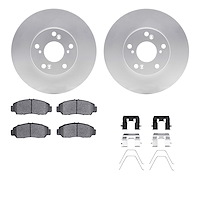 4512-59152 Geospec Brake Rotors w/5000 Advanced Brake Pads Kit & Hardware, 2003-2021 Acura/Honda, Position: Front