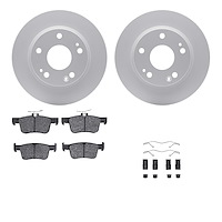 4512-59187 Geospec Brake Rotors w/5000 Advanced Brake Pads Kit & Hardware, Fits Select Acura/Honda, Position: Rear