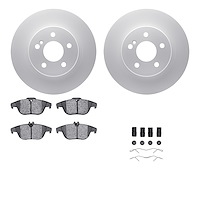 4512-63187 Geospec Brake Rotors w/5000 Advanced Brake Pads Kit & Hardware, 2010-2015 Mercedes-Benz, Position: Rear