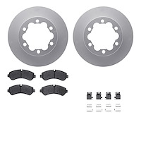 4512-63267 Geospec Brake Rotors w/5000 Advanced Brake Pads Kit & Hardware, Fits Select Multiple Makes/Models, Position: Rear