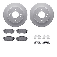 4512-67083 Geospec Brake Rotors w/5000 Advanced Brake Pads Kit & Hardware, 2000-2006 Infiniti/Nissan, Position: Rear
