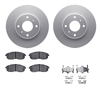 4512-67084 Geospec Brake Rotors w/5000 Advanced Brake Pads Kit & Hardware, 1993-2006 Infiniti/Nissan, Position: Front