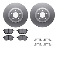 4512-67096 Geospec Brake Rotors w/5000 Advanced Brake Pads Kit & Hardware, 2003-2011 Infiniti/Nissan, Position: Front