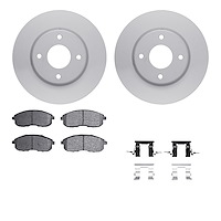 4512-67104 Geospec Brake Rotors w/5000 Advanced Brake Pads Kit & Hardware, 2007-2014 Infiniti/Nissan, Position: Front
