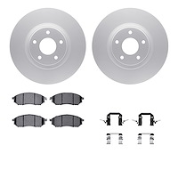 4512-67112 Geospec Brake Rotors w/5000 Advanced Brake Pads Kit & Hardware, 2009-2016 Renault, Position: Front