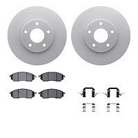 4512-67127 Geospec Brake Rotors w/5000 Advanced Brake Pads Kit & Hardware, 2002-2006 Infiniti/Nissan, Position: Front