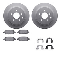 4512-67129 Geospec Brake Rotors w/5000 Advanced Brake Pads Kit & Hardware, 2008-2013 Infiniti/Nissan, Position: Rear