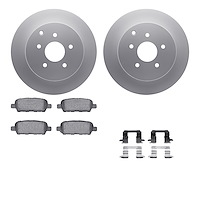 4512-67131 Geospec Brake Rotors w/5000 Advanced Brake Pads Kit & Hardware, Fits Select Infiniti/Nissan, Position: Rear