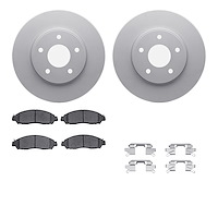 4512-67149 Geospec Brake Rotors w/5000 Advanced Brake Pads Kit & Hardware, Fits Select Infiniti/Nissan, Position: Front