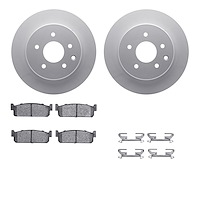 4512-68014 Geospec Brake Rotors w/5000 Advanced Brake Pads Kit & Hardware, 2002-2006 Infiniti/Nissan, Position: Rear