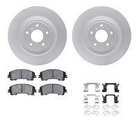 4512-68029 Geospec Brake Rotors w/5000 Advanced Brake Pads Kit & Hardware, Fits Select Infiniti/Nissan, Position: Front