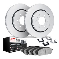 4512-72000 Geospec Brake Rotors w/5000 Advanced Brake Pads Kit & Hardware, 2012-2020 Freightliner, Position: Front