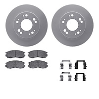 4512-72055 Geospec Brake Rotors w/5000 Advanced Brake Pads Kit & Hardware, 1990-2005 Multiple Makes/Models, Position: Front