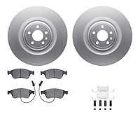 4512-73105 Geospec Brake Rotors w/5000 Advanced Brake Pads Kit & Hardware, 2005-2010 Audi/Volkswagen, Position: Front