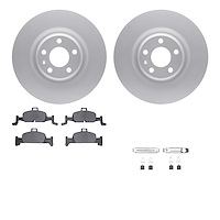 4512-73167 Geospec Brake Rotors w/5000 Advanced Brake Pads Kit & Hardware, Fits Select Audi/Volkswagen, Position: Front