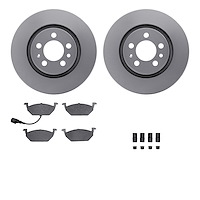 4512-74091 Geospec Brake Rotors w/5000 Advanced Brake Pads Kit & Hardware, 1999-2010 Audi/Volkswagen, Position: Front
