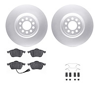 4512-74106 Geospec Brake Rotors w/5000 Advanced Brake Pads Kit & Hardware, 2000-2006 Audi/Volkswagen, Position: Front
